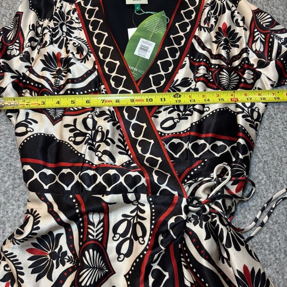 Farm Rio Passion Scarf Print Wrap Mini Dress Women's Medium New with Tags - Picture 12 of 14